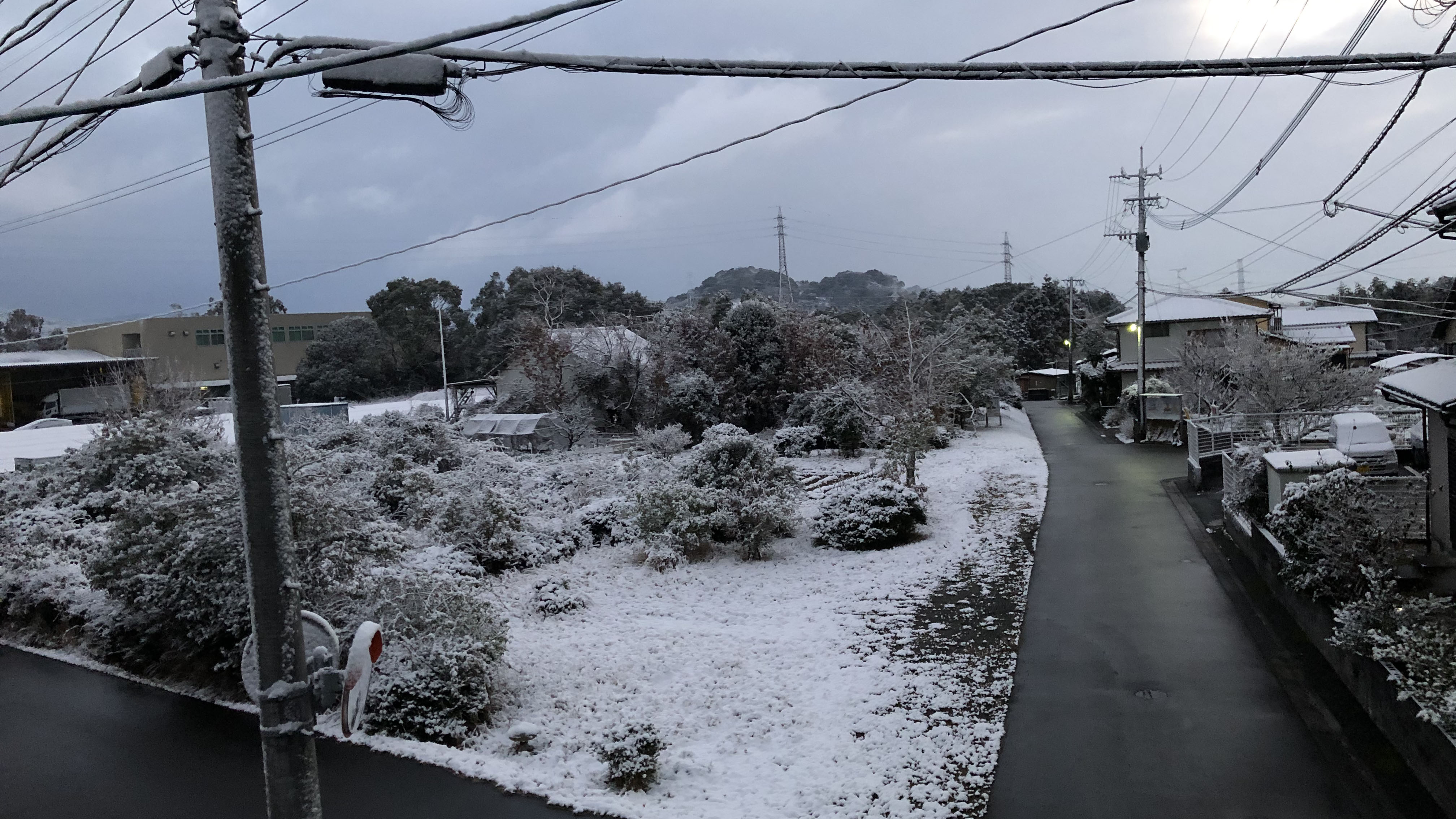 佐賀県で2020年初の積雪