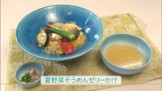 夏野菜そうめんゼリーかけ