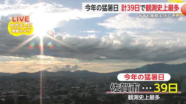 佐賀市の今年の猛暑日「39日」で観測史上最多を記録【佐賀県】