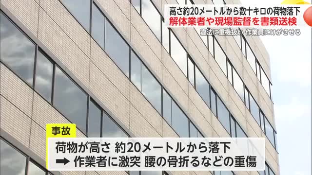 違法な方法で重機で荷物を運びけがさせる 解体業者や現場監督らを書類送検【佐賀県】