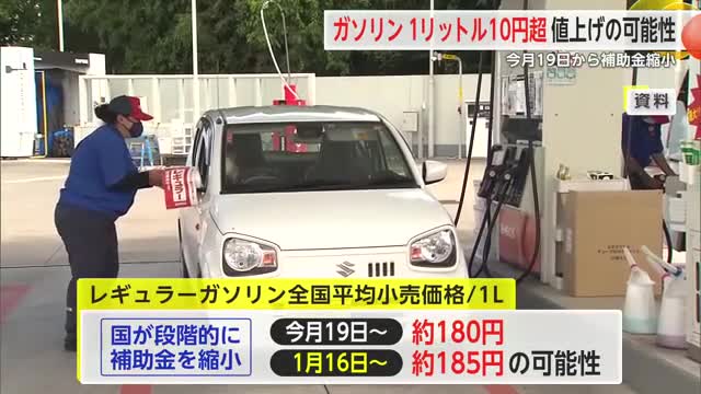 ガソリン価格高騰 1Lあたり10円超える値上げの可能性 19日から段階的に補助金縮小【佐賀】｜佐賀のニュース｜サガテレビ