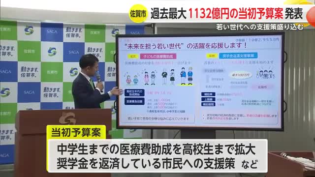 若い世代への支援盛り込まれる 佐賀市が新年度当初予算案を発表【佐賀県】